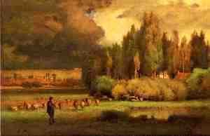 George Inness - Shepherd in a Landscape