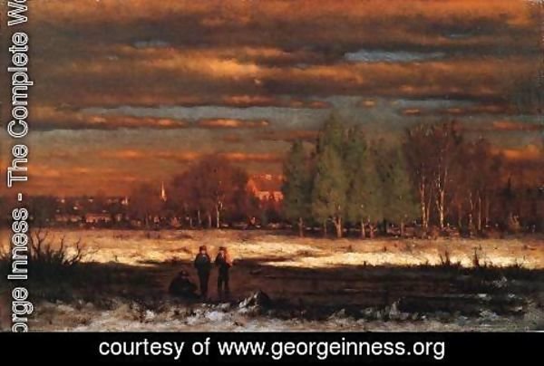 George Inness - Winter Evening, Montclair