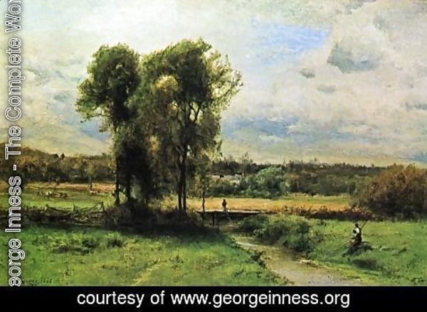 George Inness - Landscape with Figures