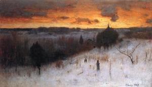 George Inness - Winter Evening