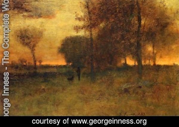 George Inness - Sunset Glow