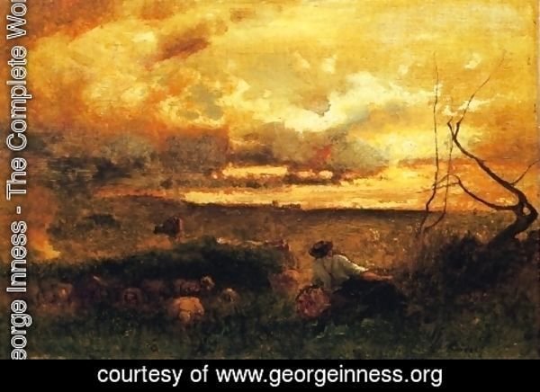 George Inness - Golden Sunset