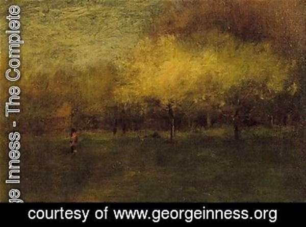 George Inness - Apple blossoms