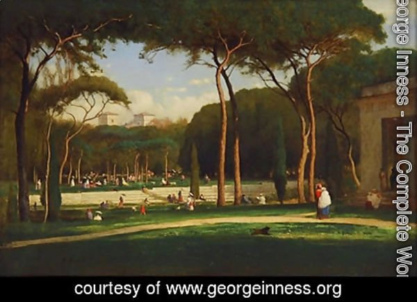 George Inness - The Villa Borghese, Rome, 1871