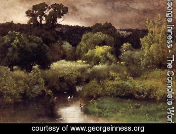 George Inness - A Gray  Lowery Day