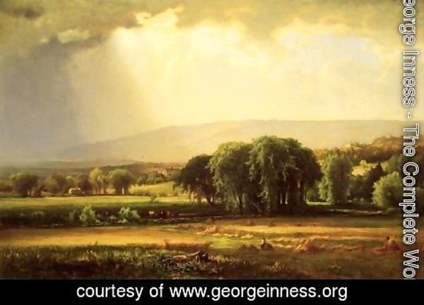 George Inness - Harvest Scene In The Delaware Valley