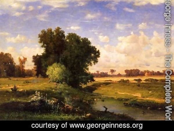 George Inness - Hackensack Meadows  Sunset