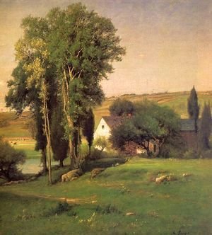 George Inness - Old Homestead  (detail) 1877