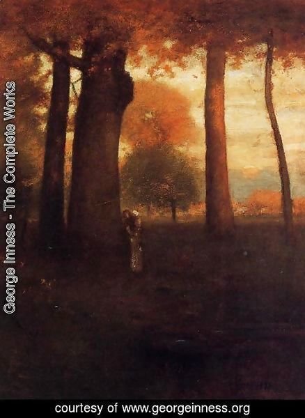 George Inness - Sunset, Golden Glow
