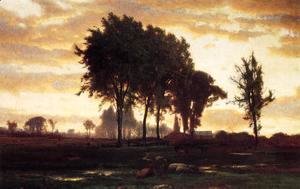 George Inness - Landscape-sunset