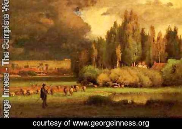 George Inness - Shepherd in a Landscape