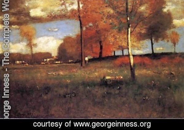 George Inness - Near the Village, October