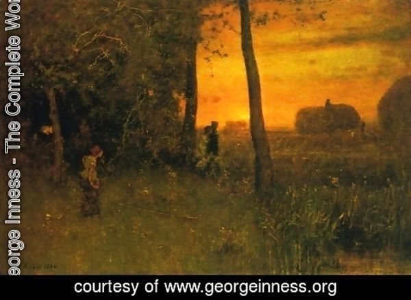George Inness - The Bathers