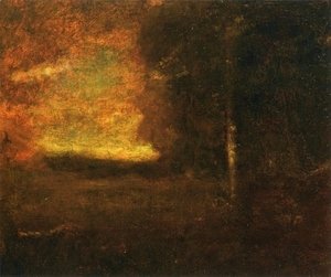 George Inness - Sunset Landscape I
