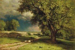 George Inness - Landscape with Sheep 2