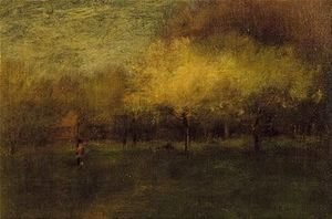 George Inness - Apple blossoms