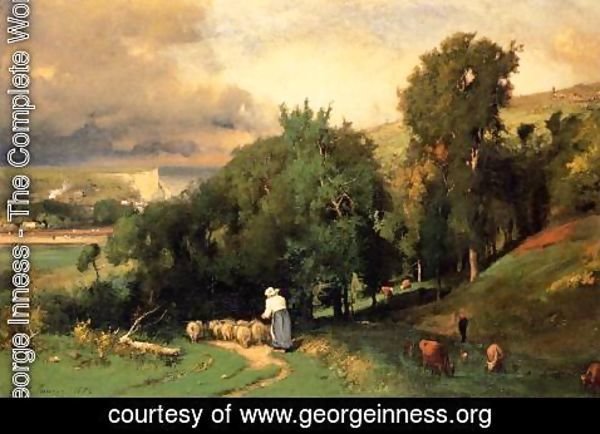 George Inness - Hillside At Etretet