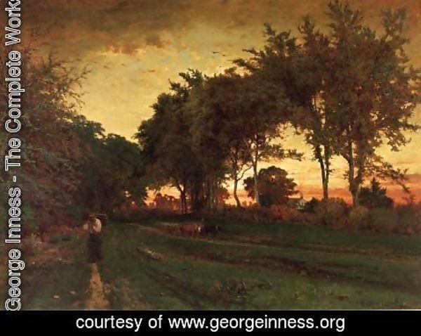 George Inness - Evening Landscape