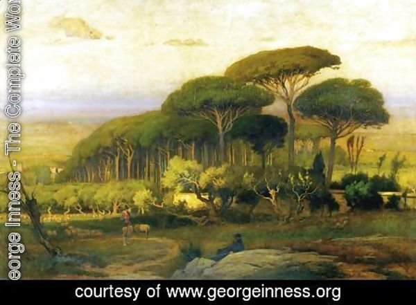 George Inness - Pine Grove Of The Barberini Villa